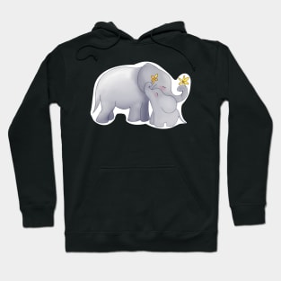 Elephants Holding Flowers Hoodie